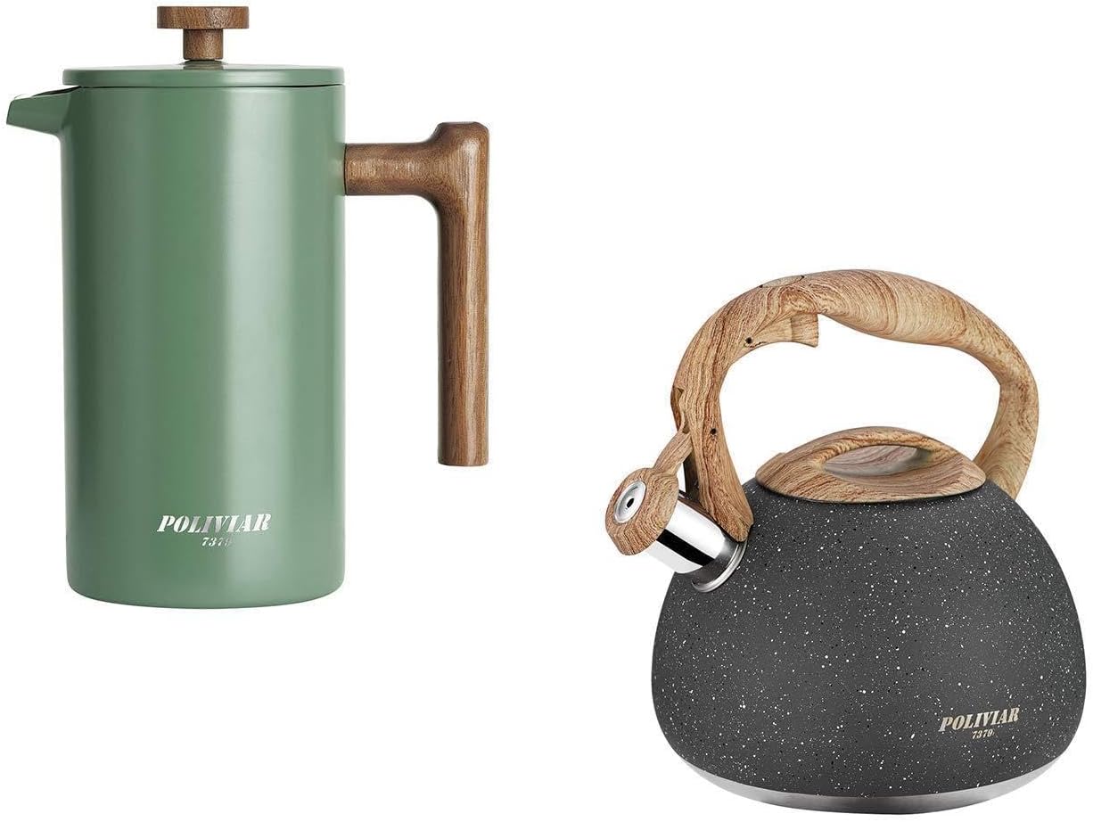 French Press Coffee & Tea - POLIVIAR 34 oz French Press Coffee