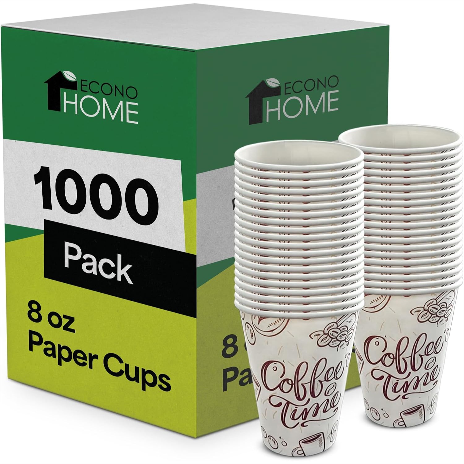 Coffee Tea Images - 1000 Pack 8 oz Disposable Coffee