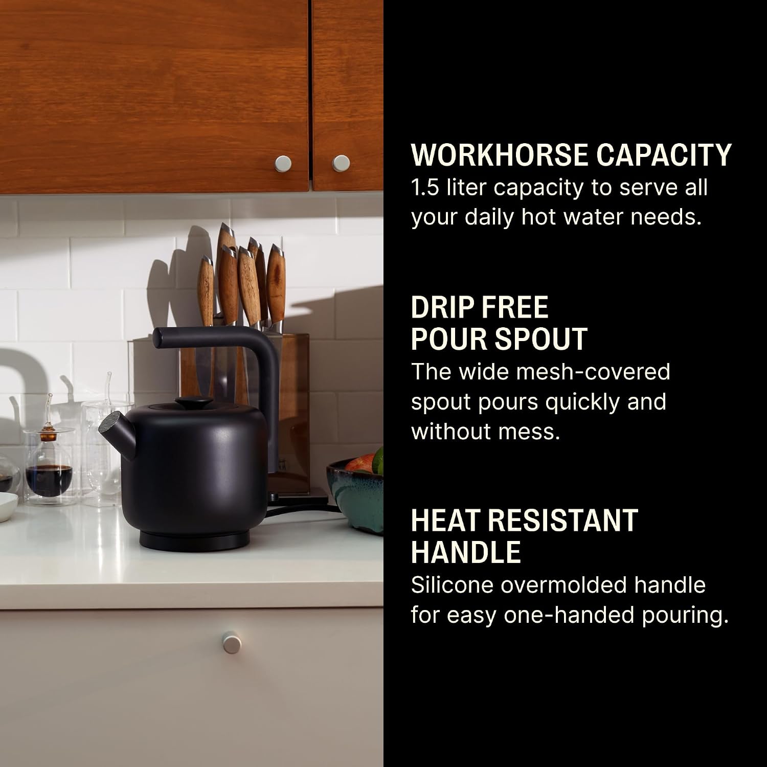 1.5L Electric Kettle, Stainles - огляд і ціна Coffee Tea Images