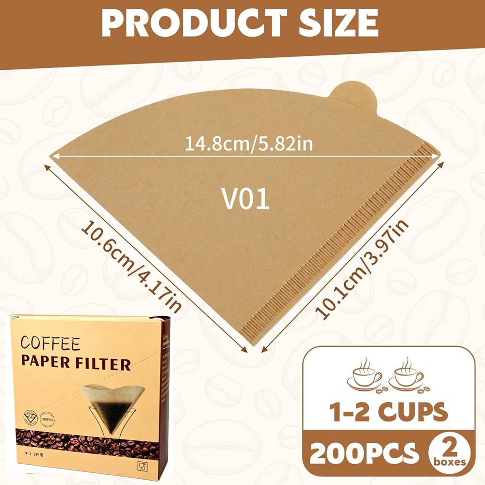 Coffee Filters 200 Count Cone  - огляд і ціна Coffee Tea Paper Cups