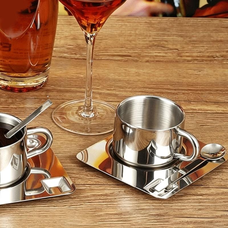 Metal Coffee Cup Set for Daily - огляд і ціна Coffee Tea Break