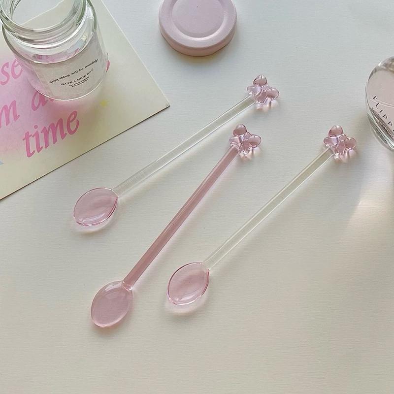 Pink Bow-Adorned Glass Coffee  - огляд і ціна Tea Coffee Utensils