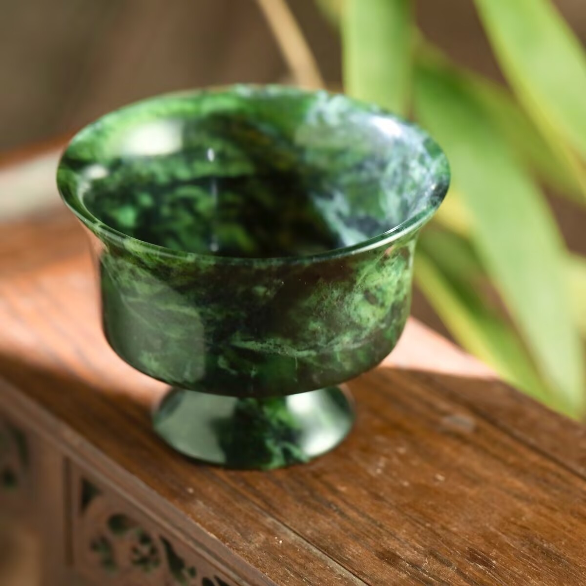 Natural Green Jade Teacup Ston - огляд і ціна Gongfu Tea Set