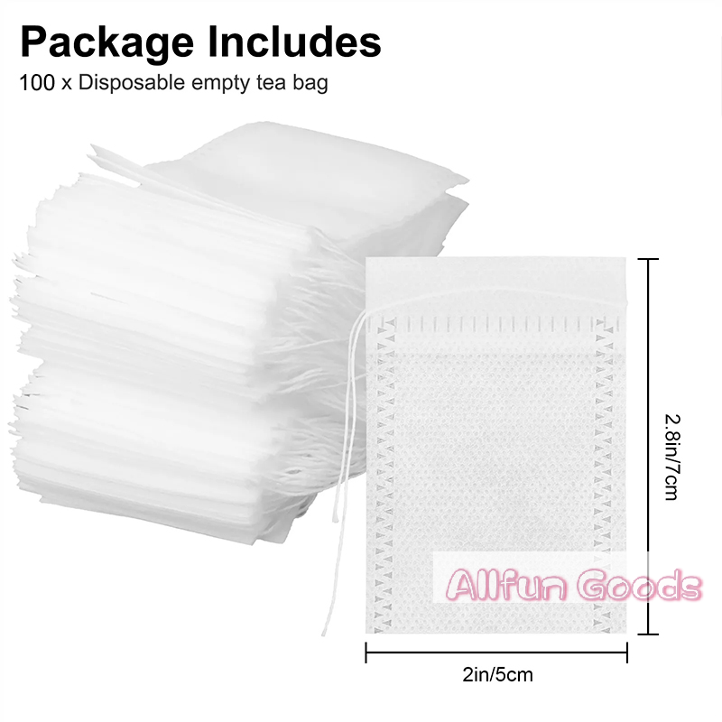 100PCS Non-woven Tea Bags Disp - огляд і ціна Coffee Tea Spices