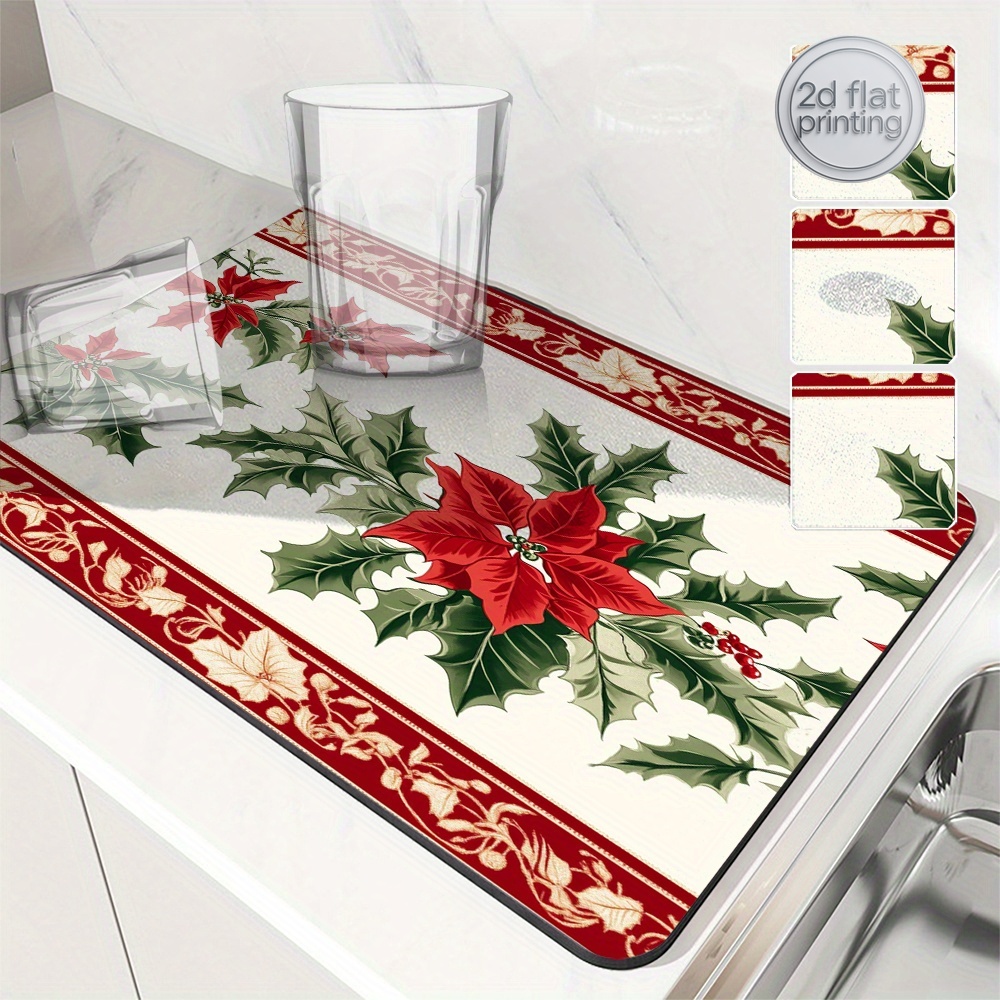 1pc Christmas Poinsettia Holly - огляд і ціна Tea Coffee Utensils