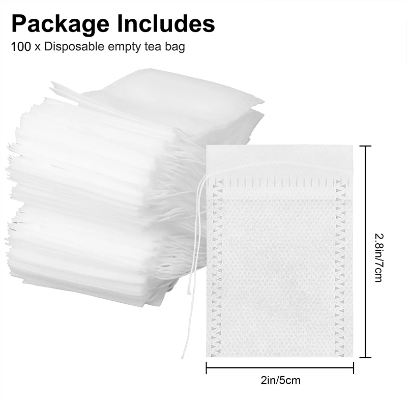●100PCS Non-woven Tea Bags Dis - огляд і ціна Coffee Tea Spices