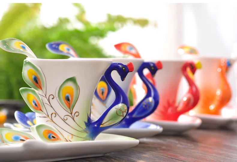 Ceramics Peacock Coffee Mug Cu - огляд і ціна Coffee Tea Difference