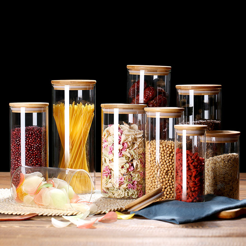 Glass Food Storage Jars with A - огляд і ціна Coffee Tea And Bean Leaf