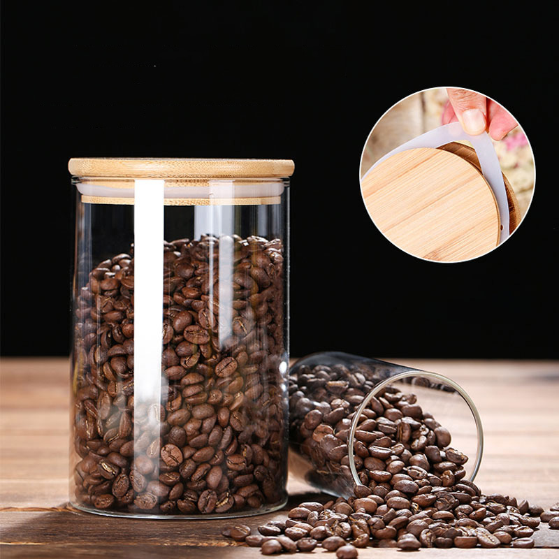 Glass Food Storage Jars with A - огляд і ціна Coffee Tea And Bean Leaf