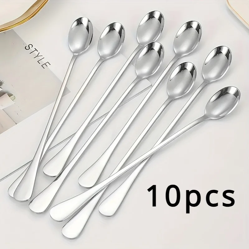 Stainless Steel 1/10pcs Long H - огляд і ціна Tea Coffee Utensils