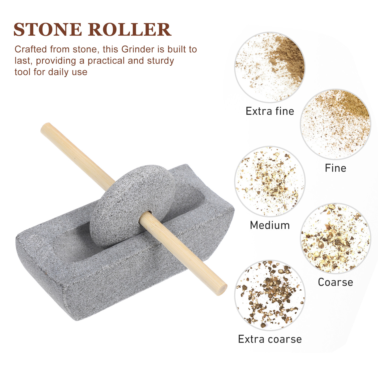 1Set Stone Pestle and Mortar M - огляд і ціна Coffee Tea And Bean Leaf