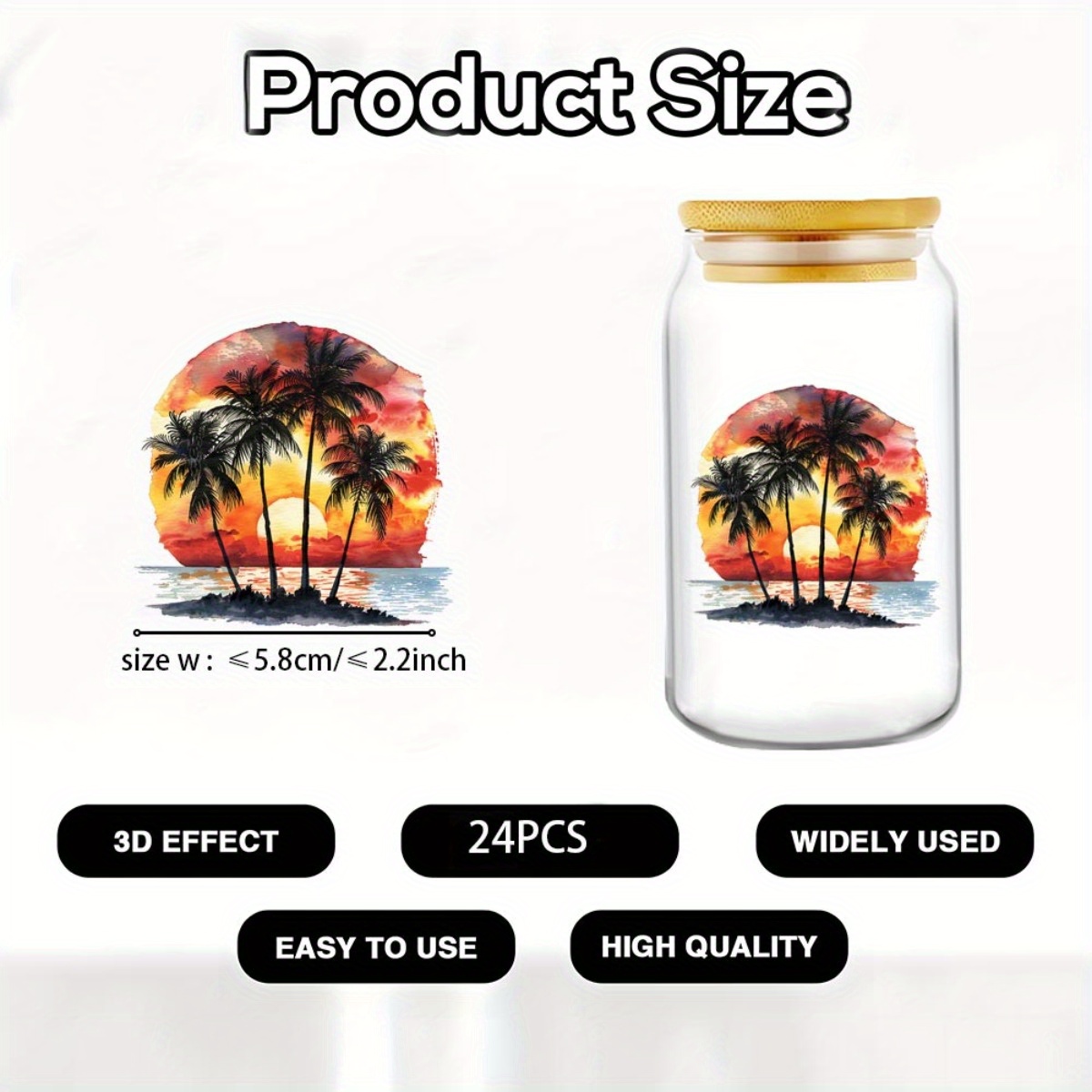 24Pcs/Set Summer Tropical Beac - огляд і ціна Coffee Tea Paper Cups