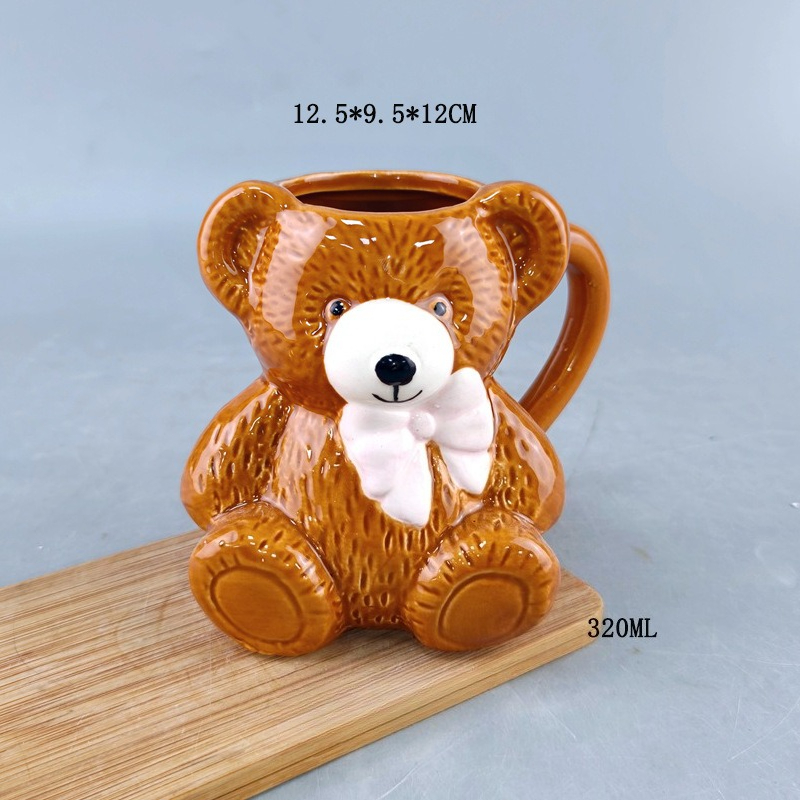 Pink Bowknot Brown Bear Cerami - огляд і ціна Best Tea Coffee