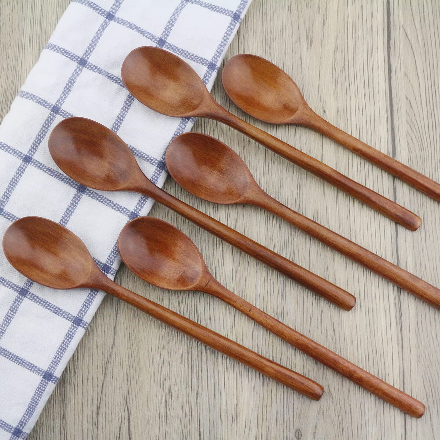 6pcs Wooden Spoon Tableware Ki - огляд і ціна Tea Coffee Utensils