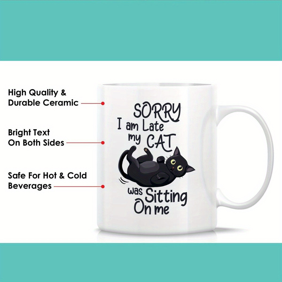 1 Funny Cat Shaped Ceramic Mug - огляд і ціна Coffee Tea And Me
