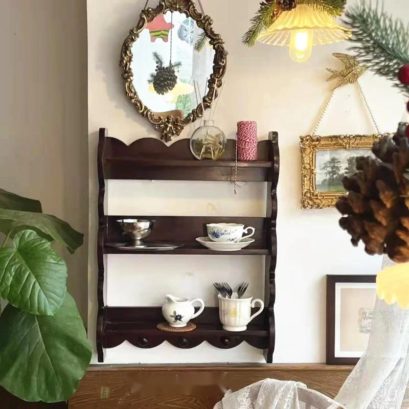 Retro Solid Wood Wall Shelf An - огляд і ціна Coffee Tea Images
