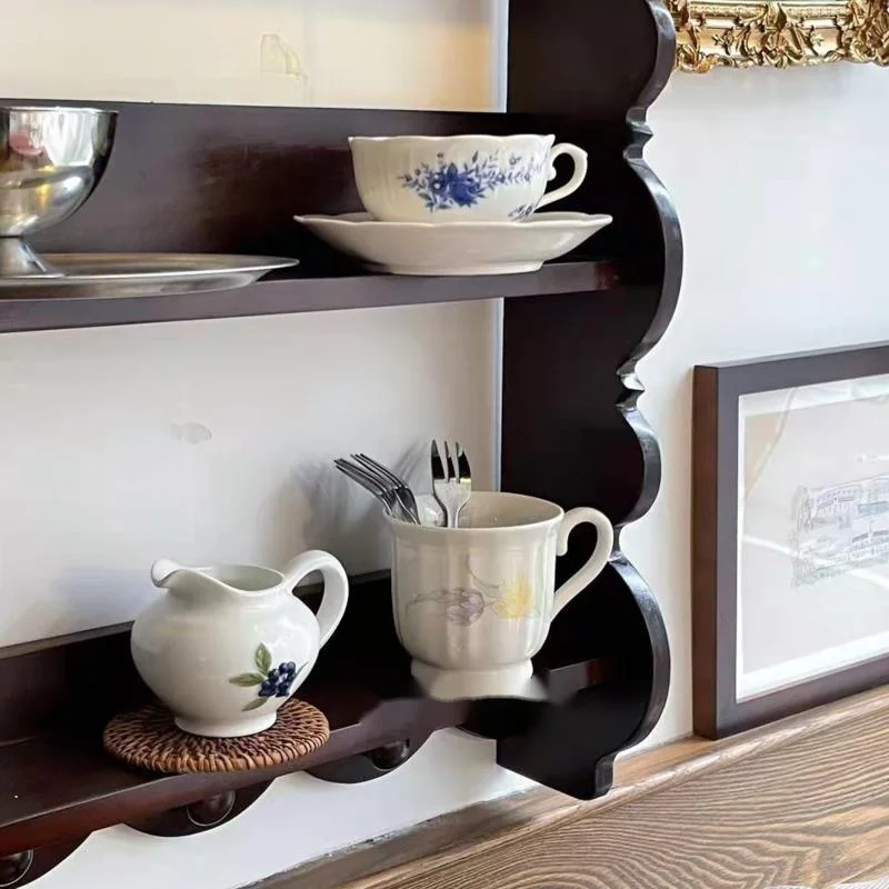 Retro Solid Wood Wall Shelf An - огляд і ціна Coffee Tea Images