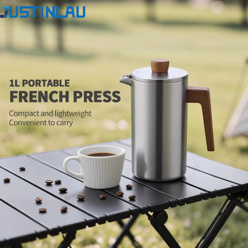 JUSTINLAU 1000ml Stainless Ste - огляд і ціна French Press Coffee & Tea