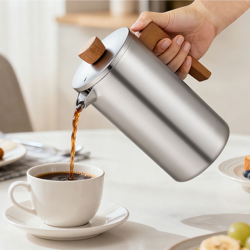 JUSTINLAU 1000ml Stainless Ste - огляд і ціна French Press Coffee & Tea