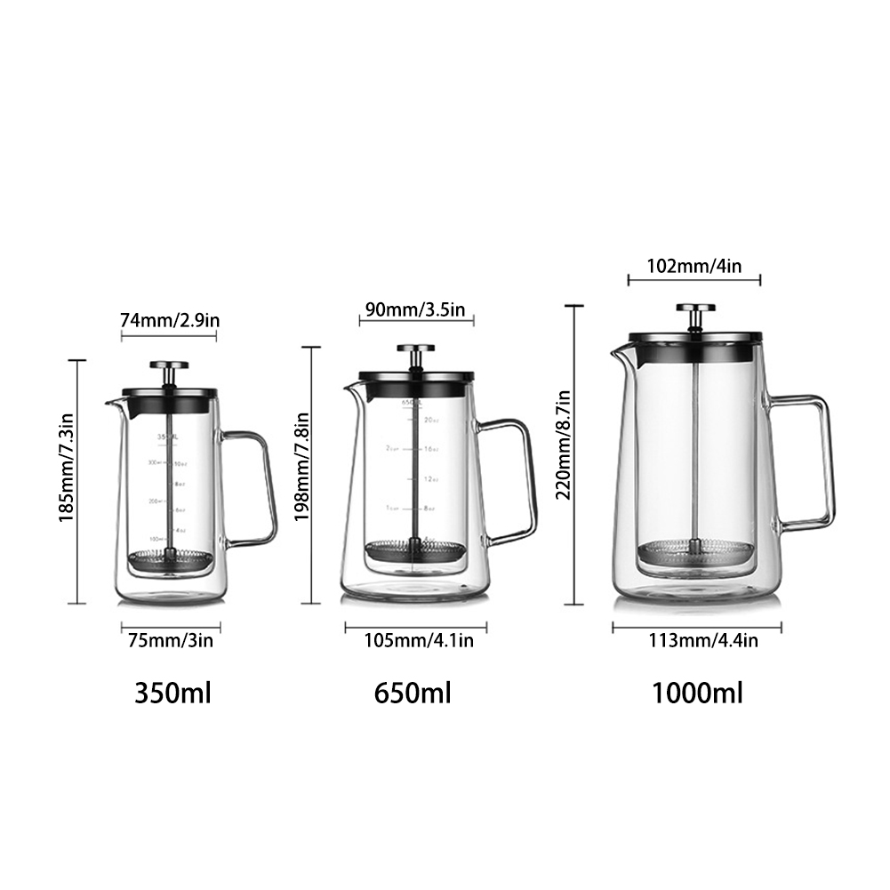 Double Layers French Press Pot - огляд і ціна French Press Coffee & Tea