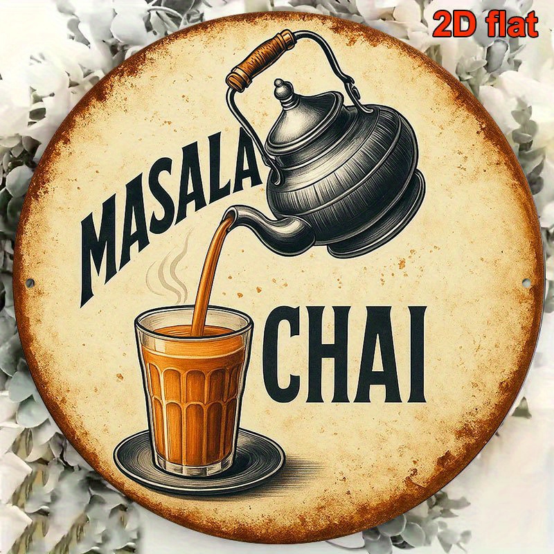 Masala Chai Metal Sign Vintage - огляд і ціна Coffee Tea Recipe