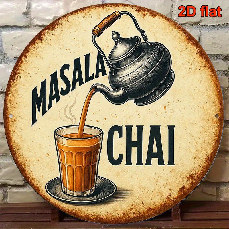 Masala Chai Metal Sign Vintage - огляд і ціна Coffee Tea Recipe