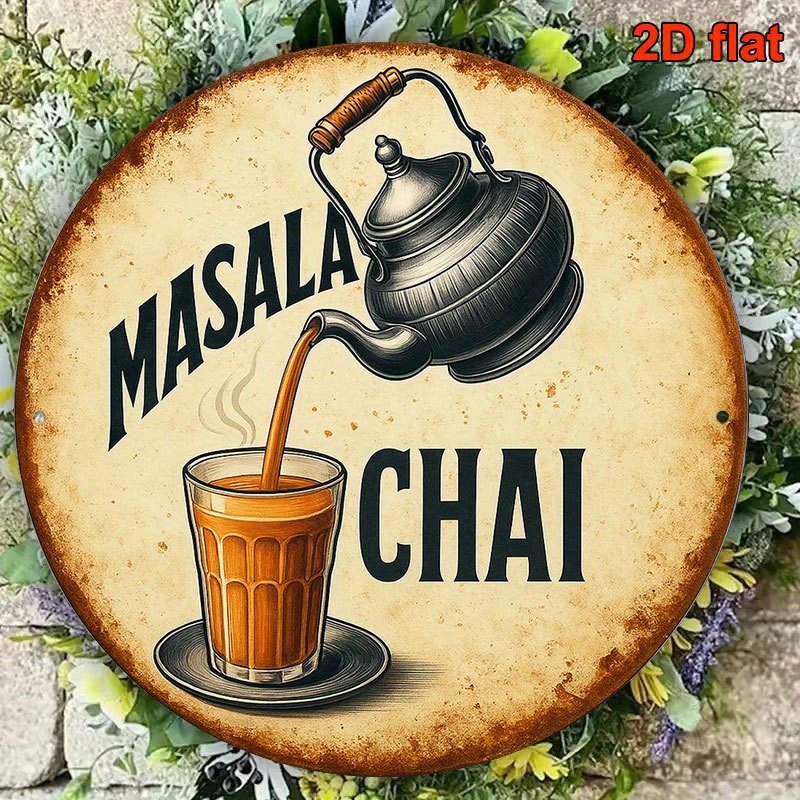 Masala Chai Metal Sign Vintage - огляд і ціна Coffee Tea Recipe