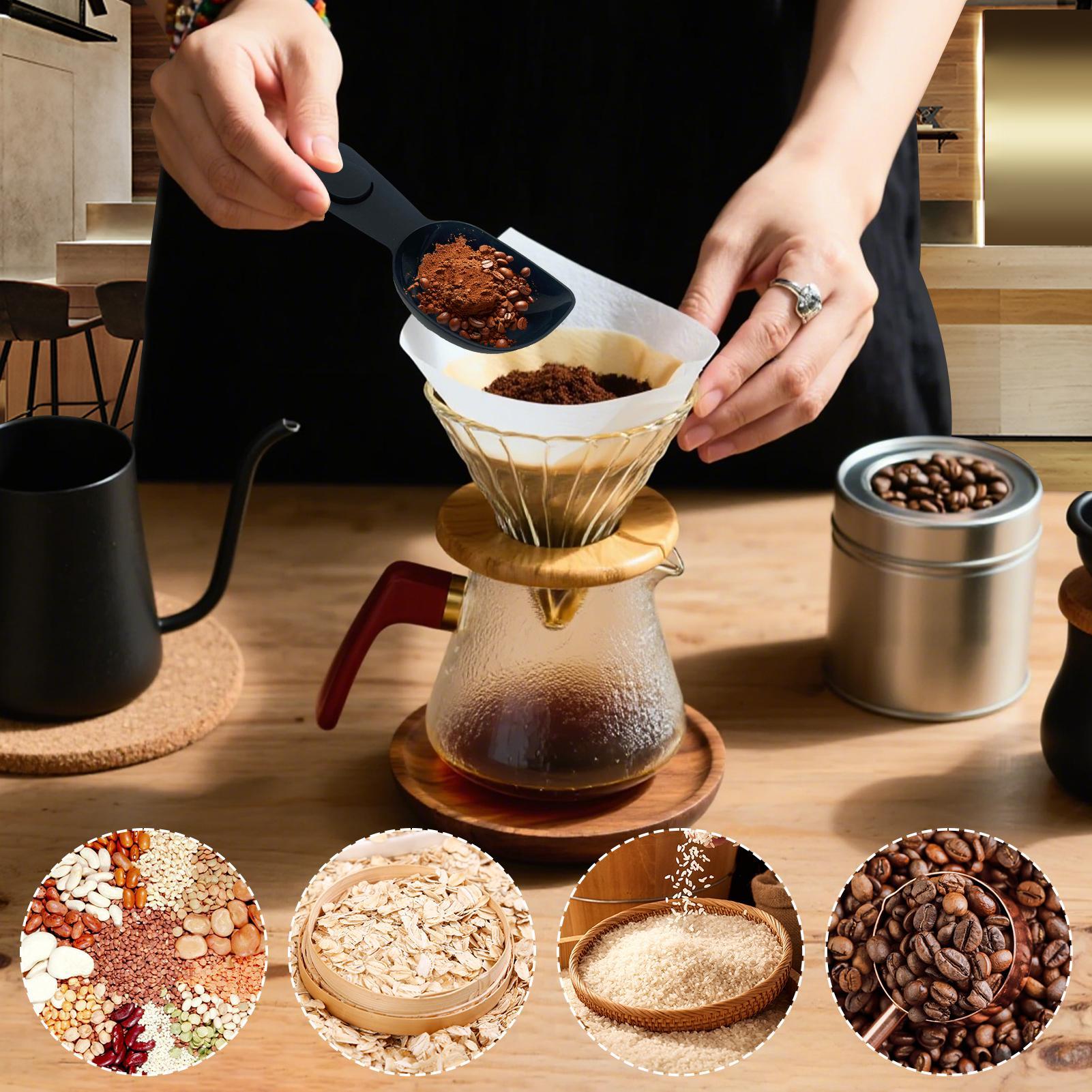 Coffee Scoop with Clip Multi-p - огляд і ціна Coffee Tea And Bean Leaf