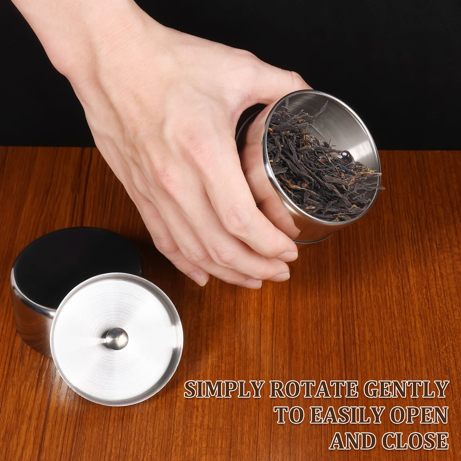 Stainless Steel Tea Leaf Tins  - огляд і ціна Coffee Tea And Bean Leaf