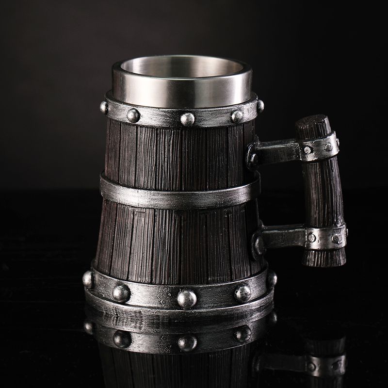 Wood Grain Beer Glass Resin St - огляд і ціна Mug Tea Coffee