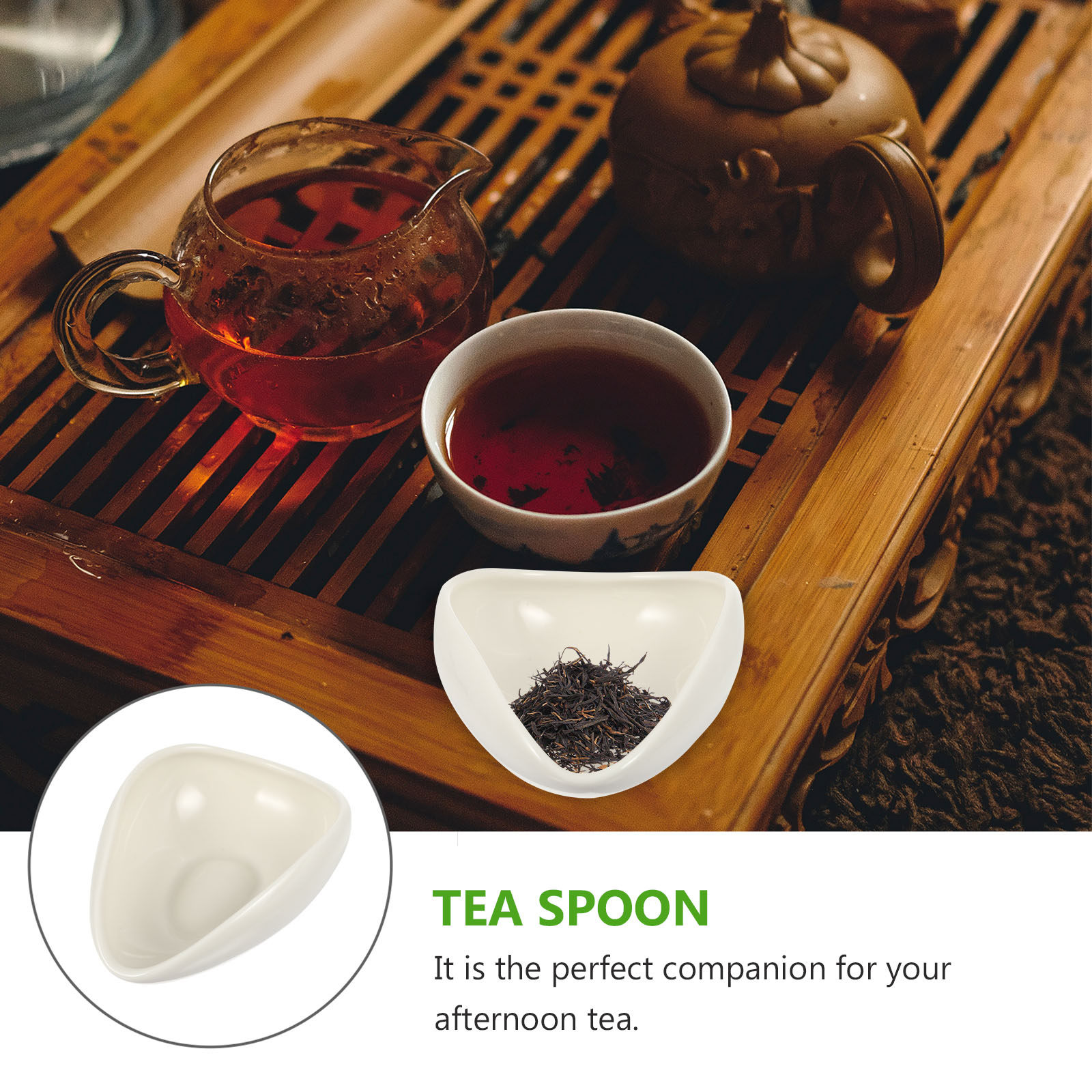 2Pcs Ceramic Tea Scoop for Loo - огляд і ціна Coffee Tea And Bean Leaf