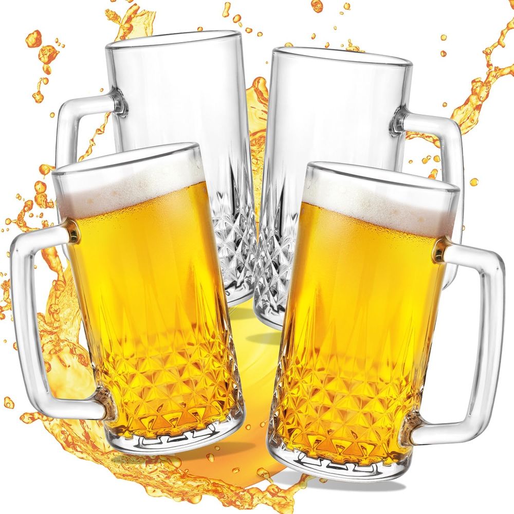 20 oz Heavy Glass Mugs Set of  - огляд і ціна Coffee Tea Gift
