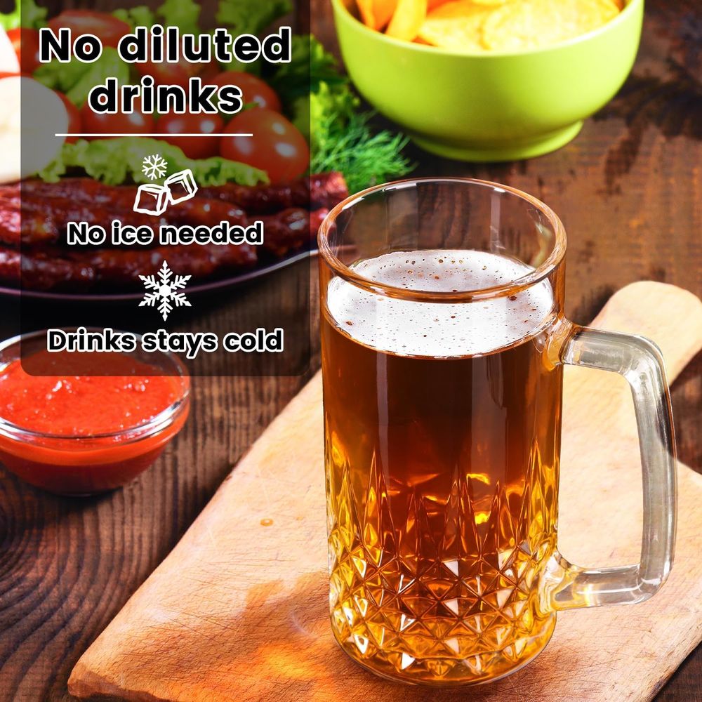 20 oz Heavy Glass Mugs Set of  - огляд і ціна Coffee Tea Gift