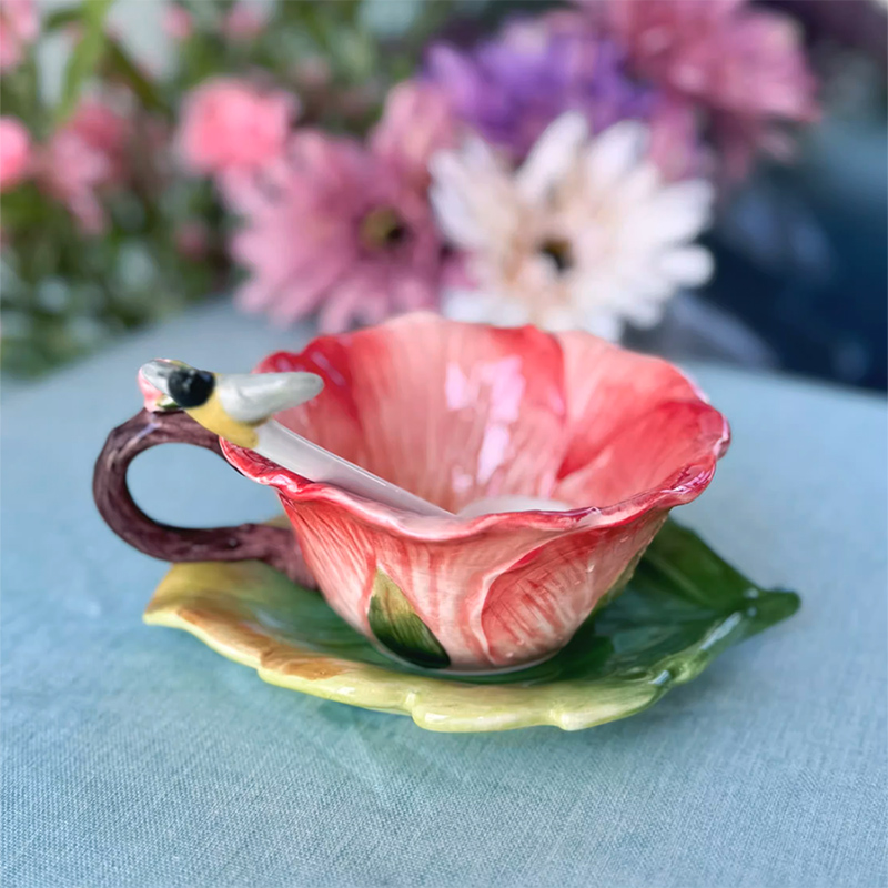 Ceramic Flower Coffee Cup with - огляд і ціна Coffee Or Tea Please