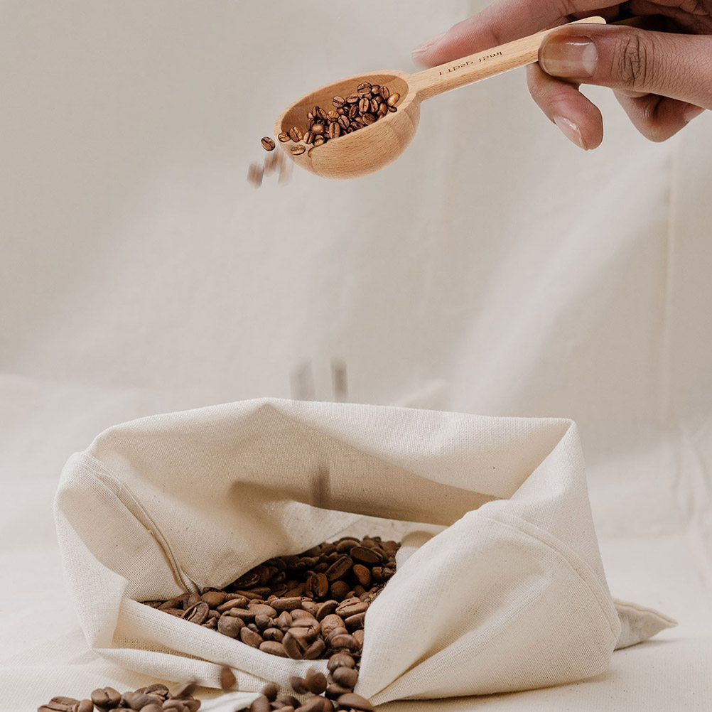 2Pcs Wooden Tablespoon Scoop f - огляд і ціна Coffee Tea And Bean Leaf