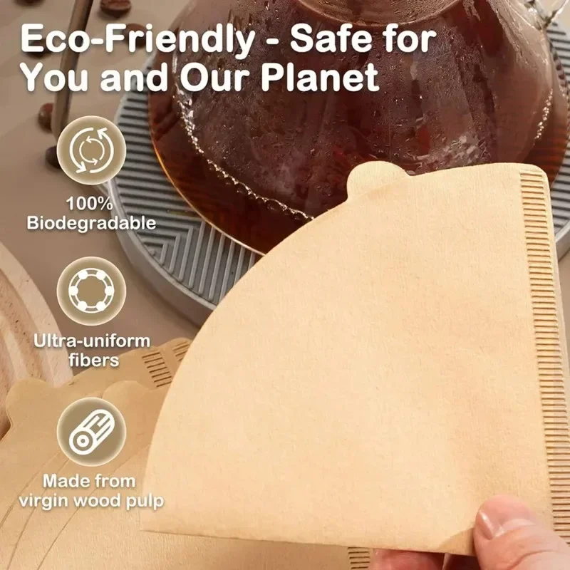 Wood Pulp 02 Cone Filter Pour  - огляд і ціна Coffee Tea Paper Cups